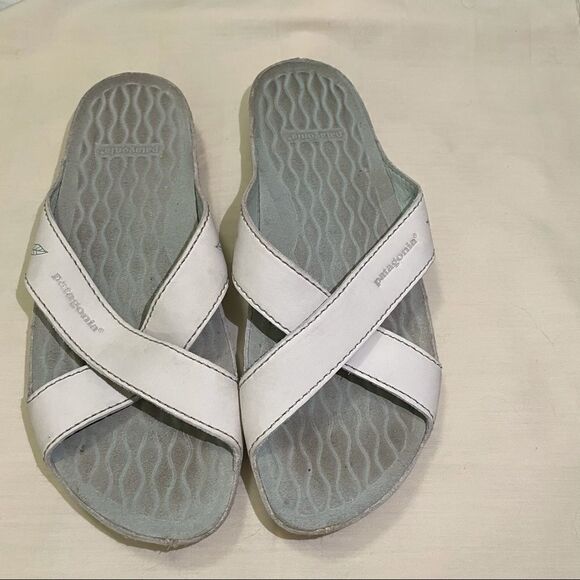 Patagonia Sky Dancer Mist Leather Slip-On Sandals - Picture 3 of 9